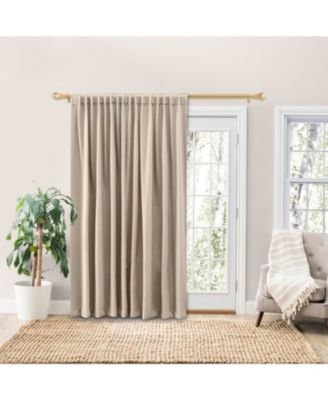 Grand Pointe Rod Pocket Patio Curtain Panel w/Back Tabs & Wand 110"W x 84"L