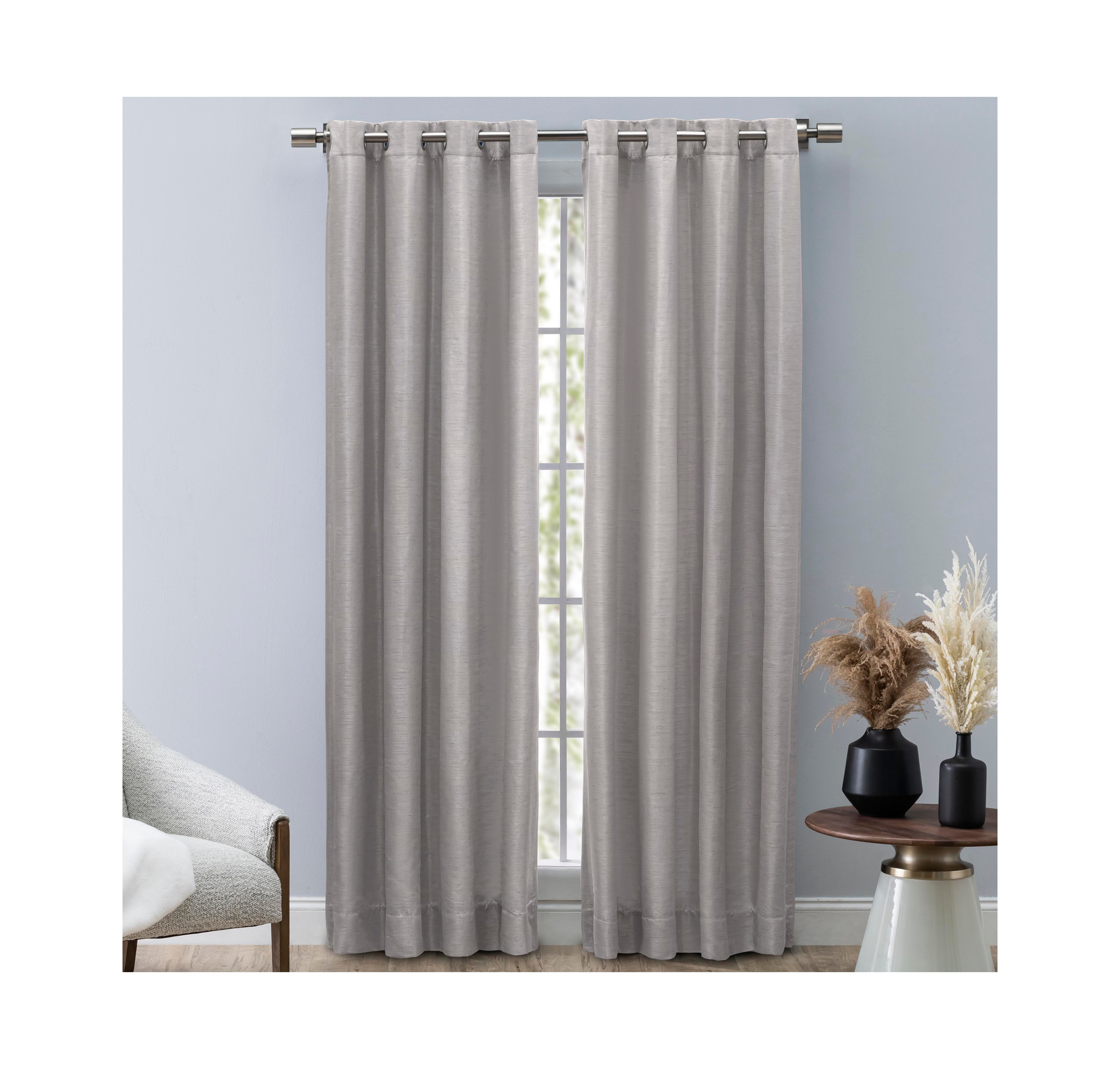 Ricardo Grasscloth Lined Grommet Curtain Panel 54"W x 96"L
