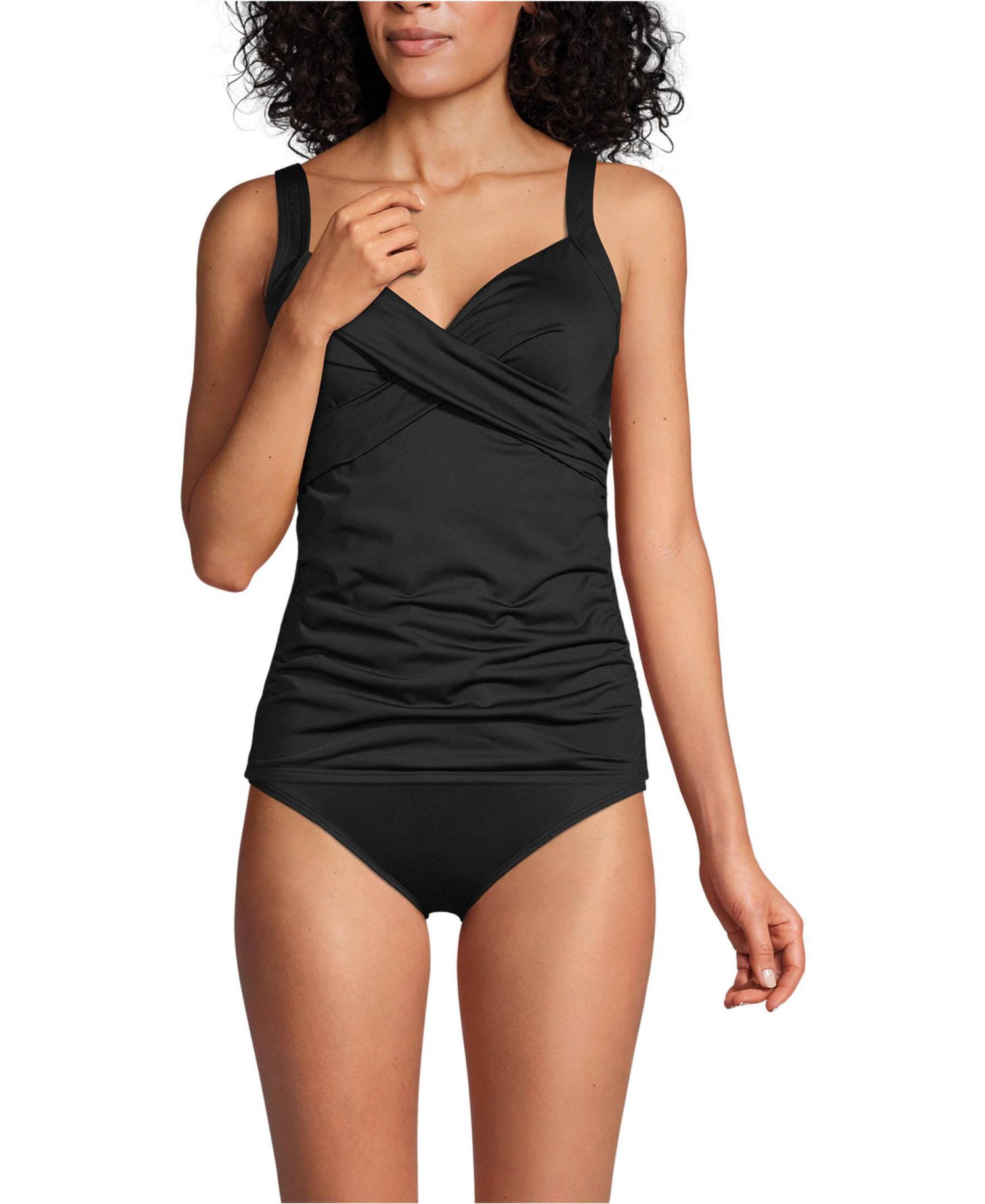 Women's DDD-Cup Sweetheart Wrap Underwire Tankini Top