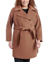 Macy's womens plus size wool coats discount