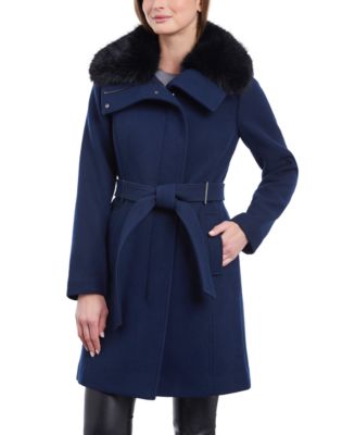 Macys michael kors asymmetrical deals belted coat