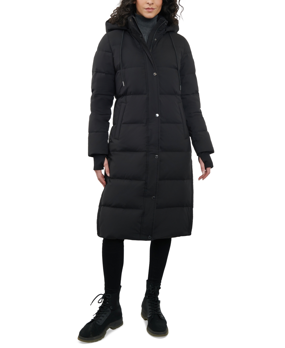 Michael Kors Michael  Women's Hooded Puffer Coat In Black