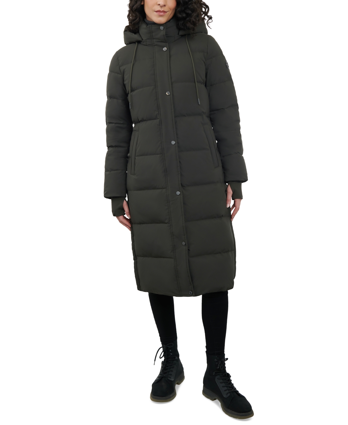 Michael Kors Michael  Women's Hooded Puffer Coat In Dark Moss