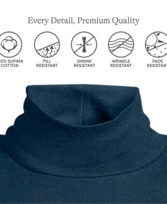 Women's Supima Cotton Fitted Long Sleeve Turtleneck
