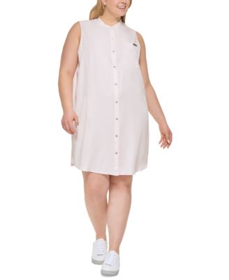Calvin Klein Jeans - Trendy Plus Size Sleeveless Shirtdress