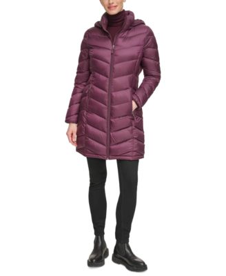 Macy's long puffer coat hotsell