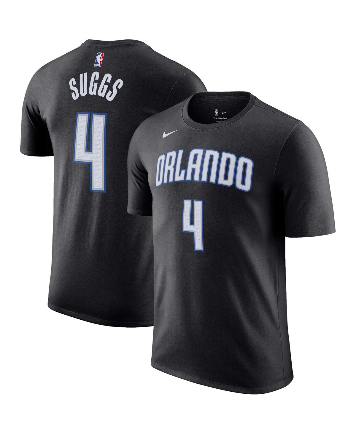 Shop Nike Men's  Jalen Suggs Black Orlando Magic Icon 2022/23 Name And Number T-shirt