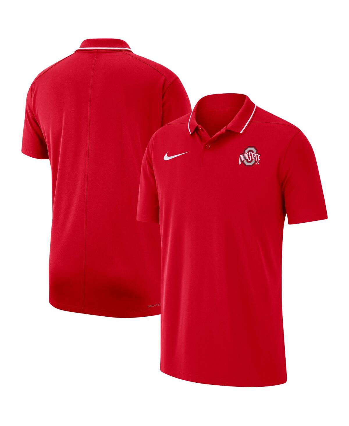 Men's Nike Scarlet Ohio State Buckeyes 2023 Coaches Performance Polo Shirt - Scarlet
