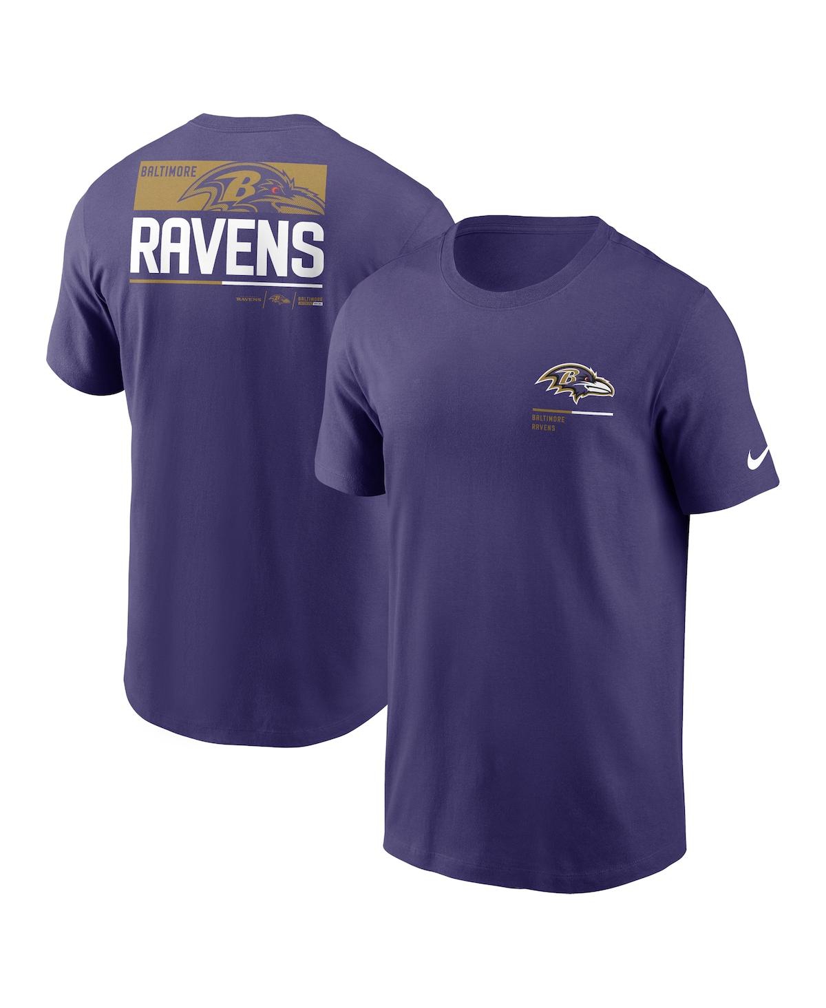 Shop Nike Men's  Purple Baltimore Ravens Team Incline T-shirt