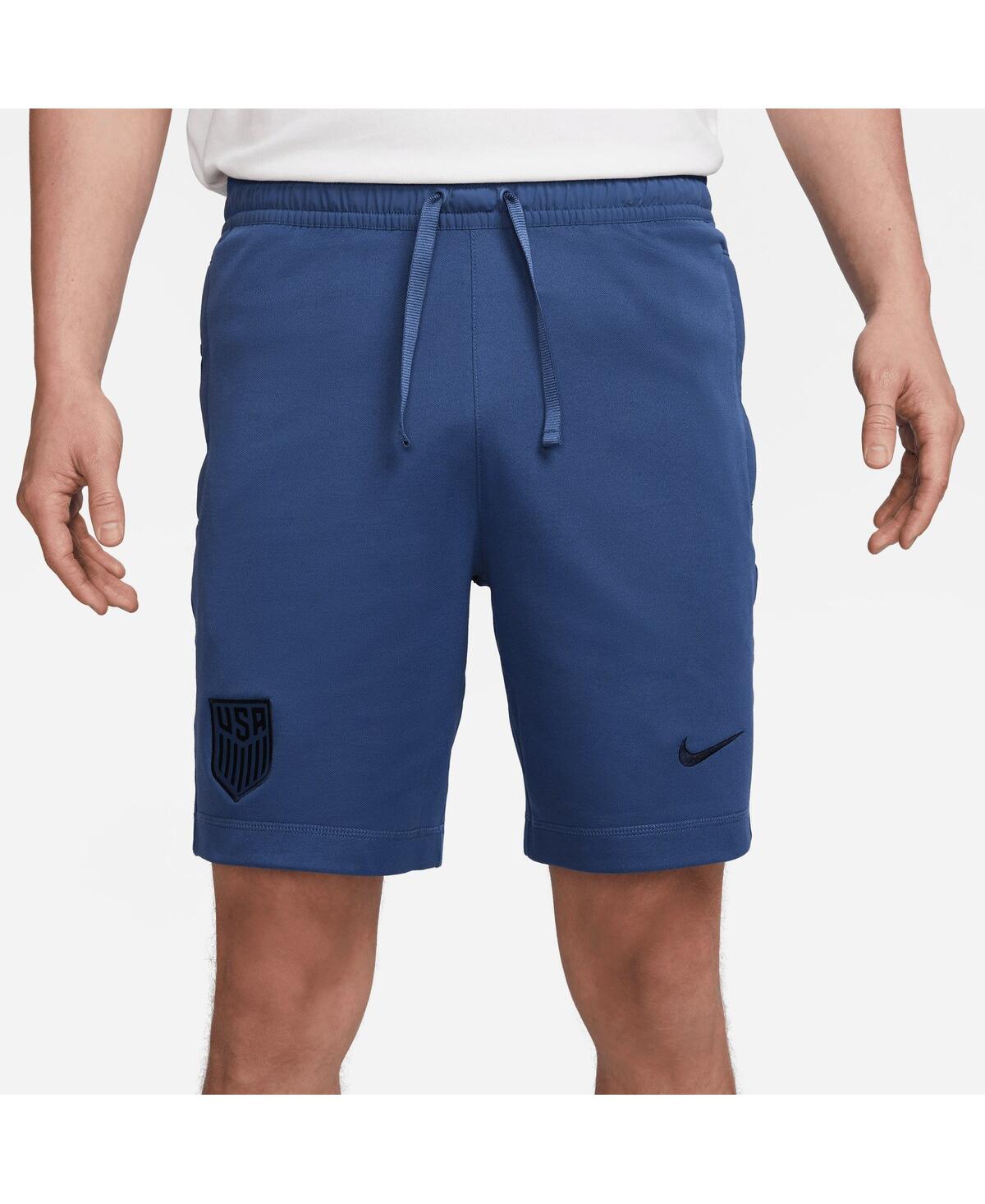 Shop Nike Men's  Navy Usmnt Travel Shorts