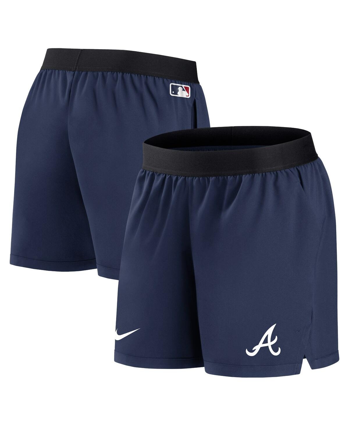 Nike Women's  Navy Atlanta Braves Authentic Collection Team Performance Shorts In Navy