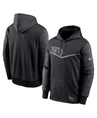 Men's Black Tennessee Titans RFLCTV Chevron Pullover Hoodie