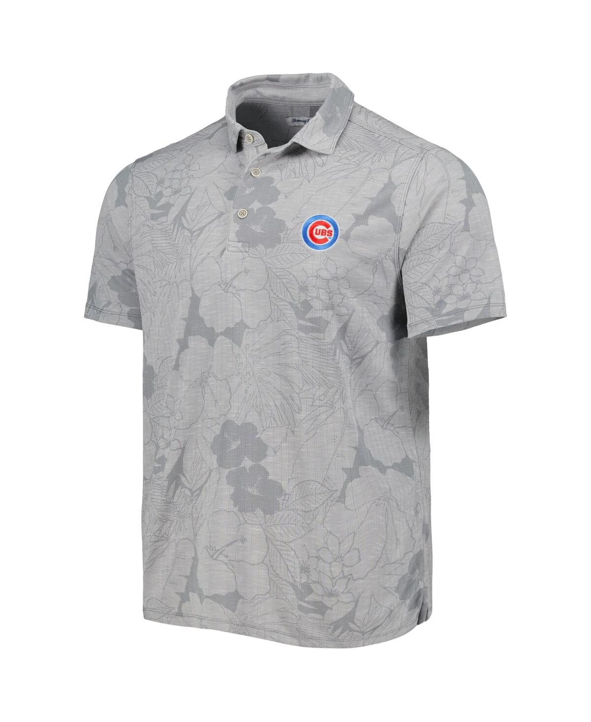 Shop Tommy Bahama Men's  Gray Chicago Cubs Miramar Blooms Polo Shirt
