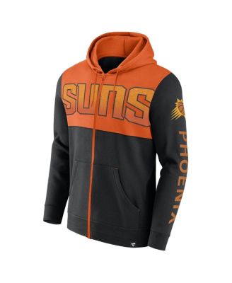 Men's Black, Orange Phoenix Suns Skyhook Colorblock Full-Zip Hoodie