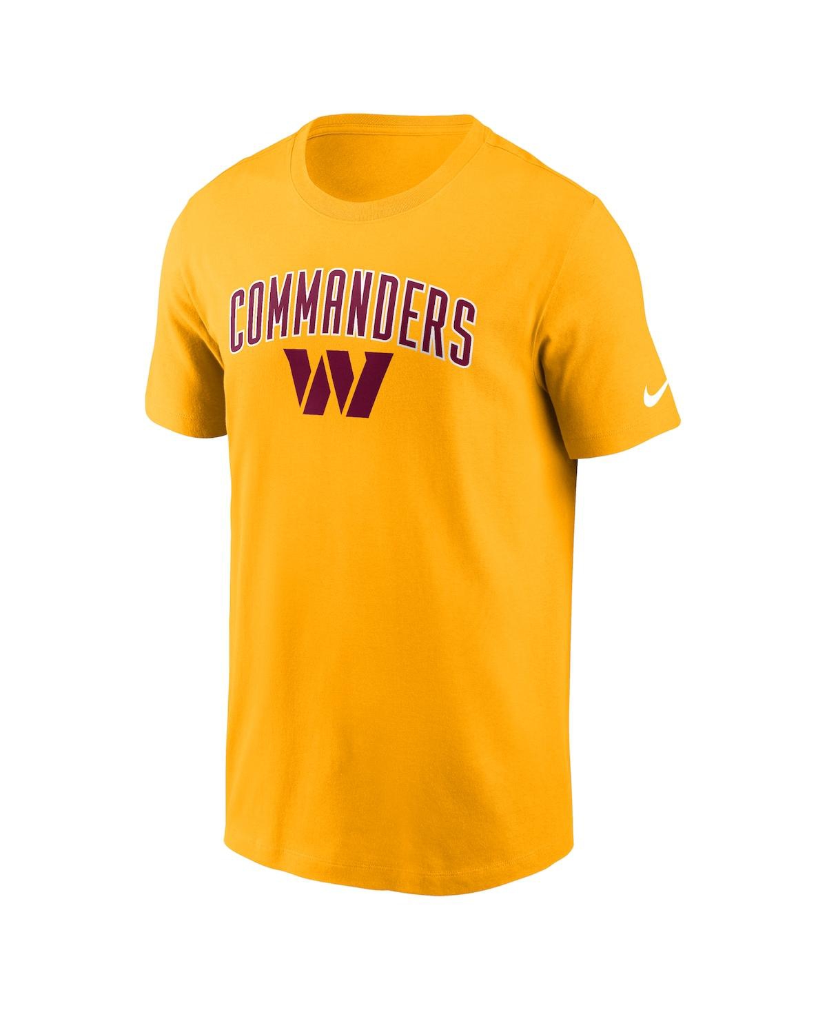 Shop Nike Men's  Gold Washington Commanders Team Athletic T-shirt