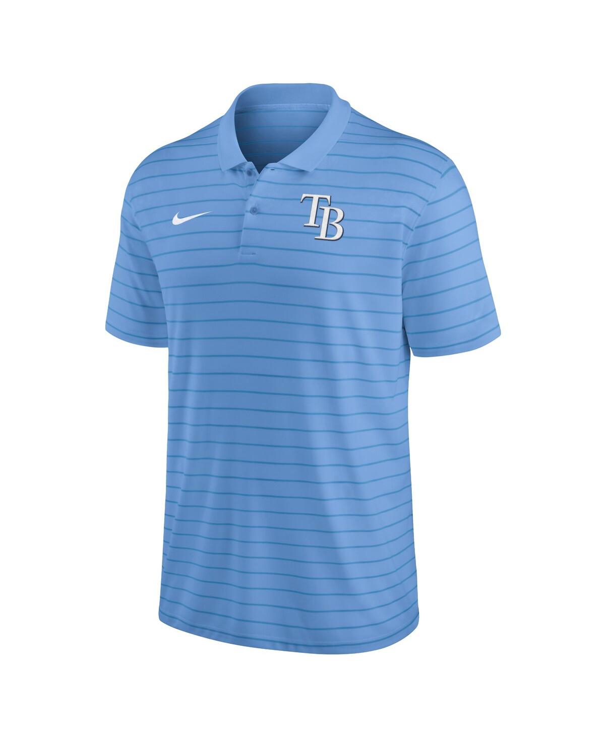 Men's NikeTampa Bay Rays Authentic Collection Victory Striped Performance Polo Shirt - Light Blue