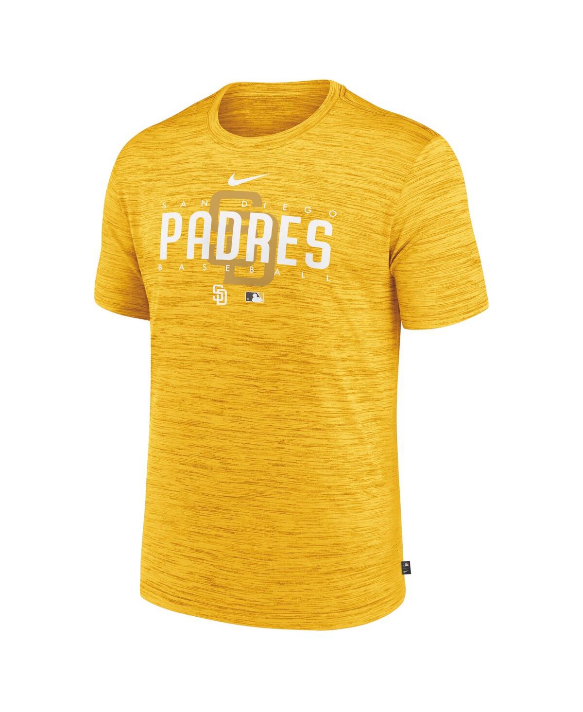 Shop Nike Men's  Gold San Diego Padres Authentic Collection Velocity Performance Practice T-shirt