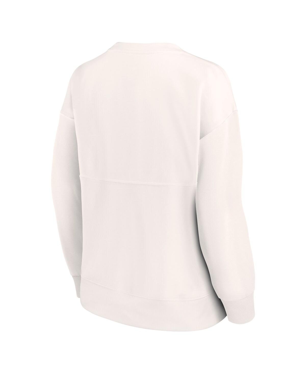 FANATICS WOMEN'S FANATICS WHITE LOS ANGELES LAKERS TONAL LEOPARD PULLOVER SWEATSHIRT 