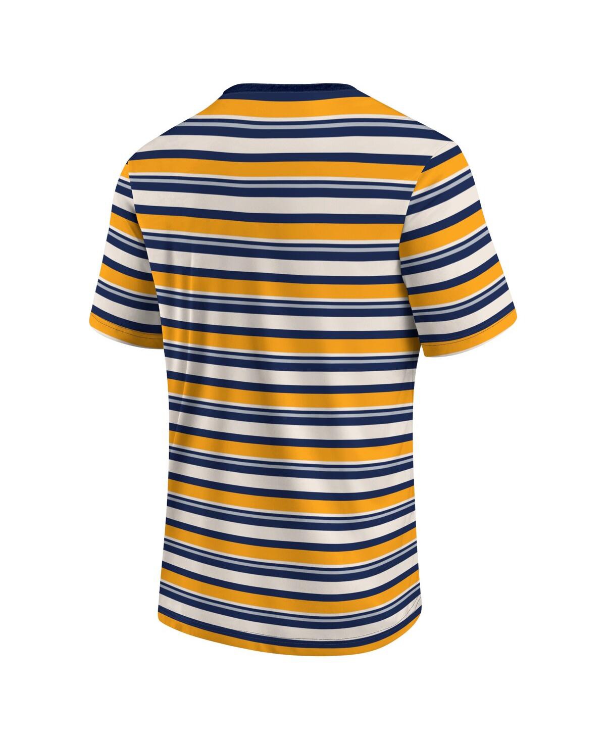 Shop Fanatics Men's  Gold La Galaxy Shot Clock Stripe T-shirt