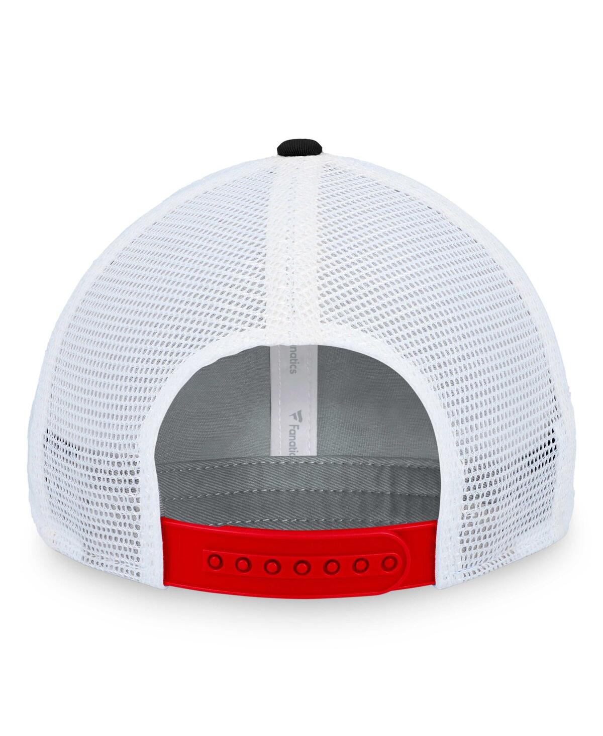 Fanatics Men's  Red, White Chicago Blackhawks Iconic Gradient Trucker Snapback Hat In Red,white