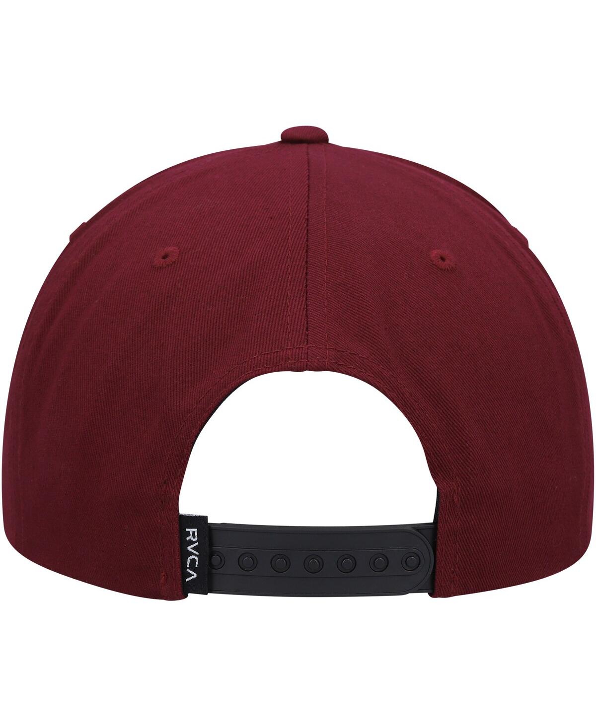 Shop Rvca Men's  Burgundy Va All The Way Snapback Hat