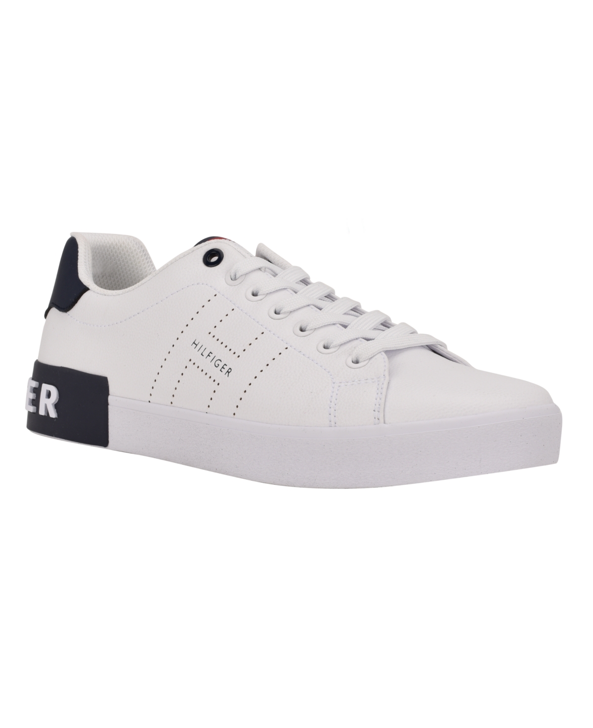 Men's Rezmon Lace Up Low Top with H Logo Sneakers - White