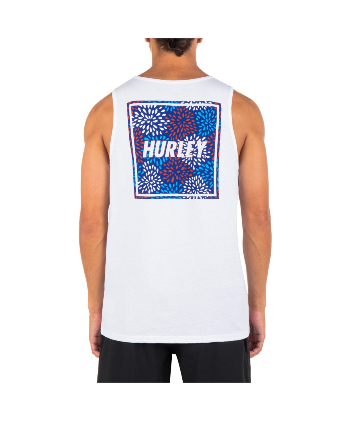 Hurley Men's Everyday Four Corners Graphic Tank In White