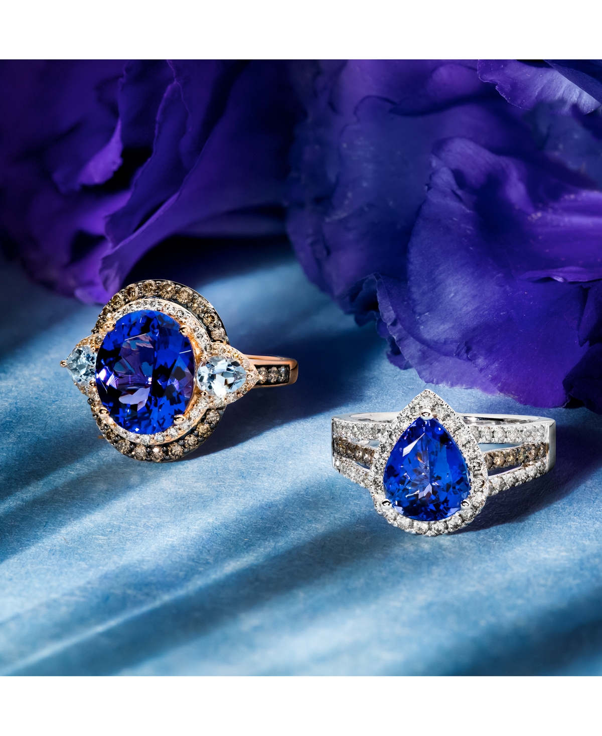 Le Vian Blueberry Tanzanite (2 ct. t.w.) & Diamond (5/8 ct. t.w.) Ring in 14k White Gold (Also available in 14K Rose Gold and 14K Gold) - Tanzanite  W