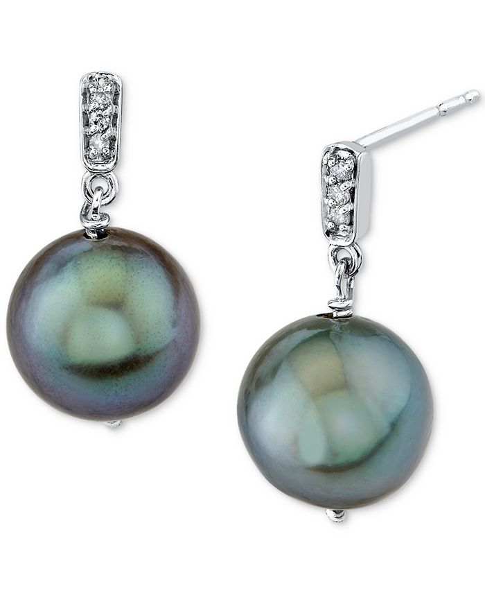Macy's black pearl earrings online
