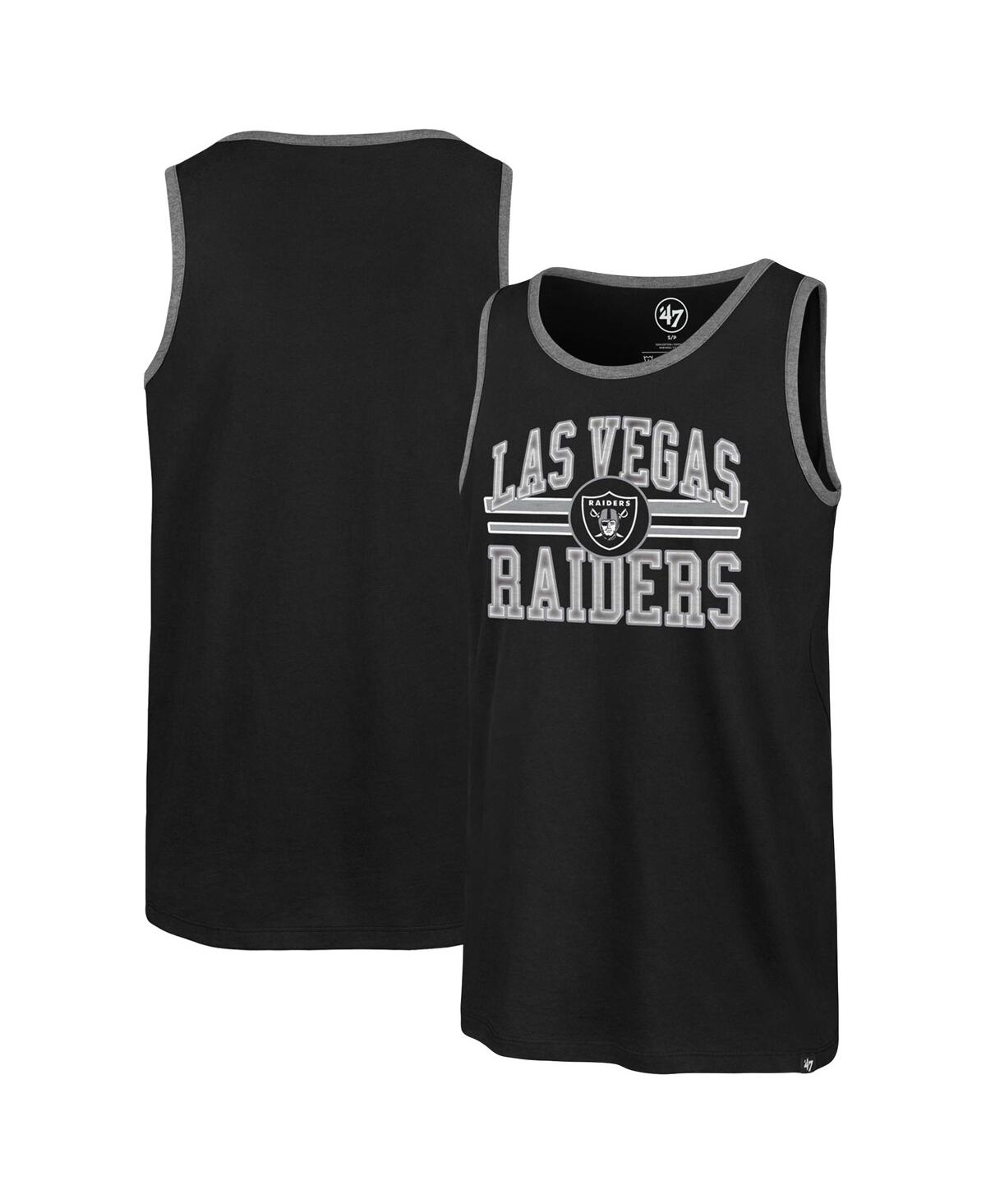 Shop 47 Brand Men's ' Black Las Vegas Raiders Winger Franklin Tank Top
