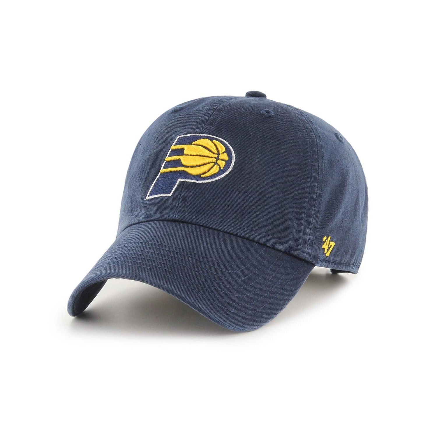 Men's Navy Indiana Pacers Team Logo Clean Up Adjustable Hat