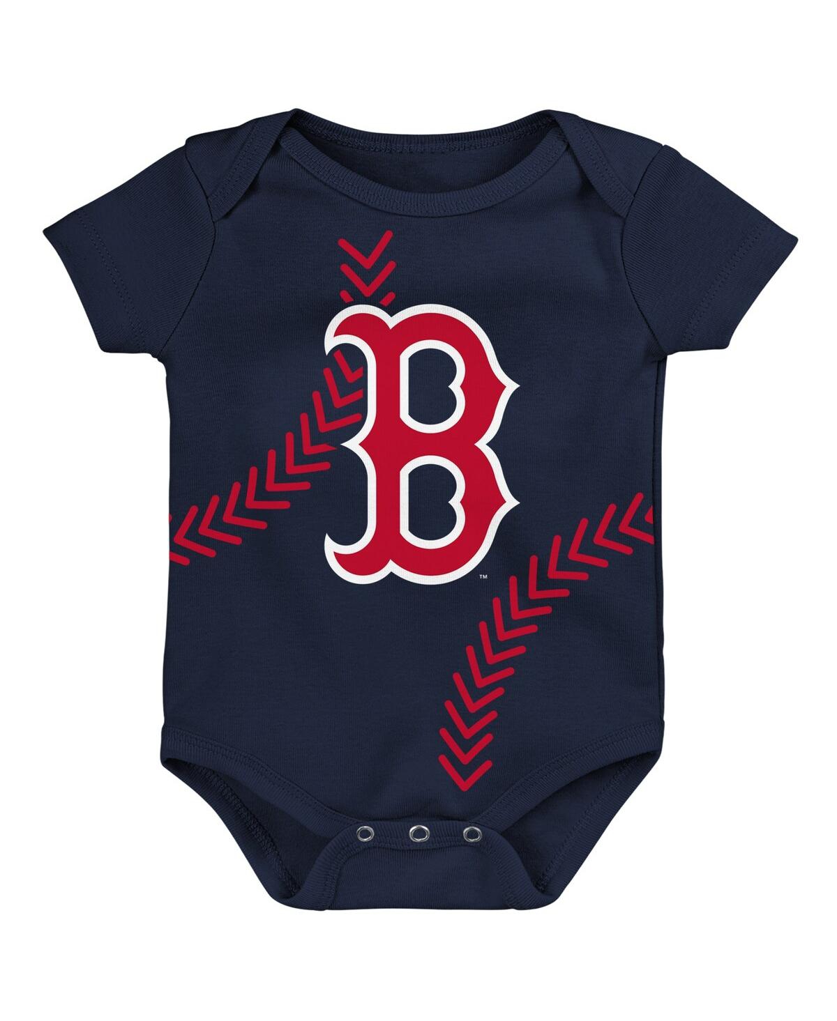 Shop Outerstuff Newborn And Infant Boys And Girls Navy Boston Red Sox Running Home Bodysuit