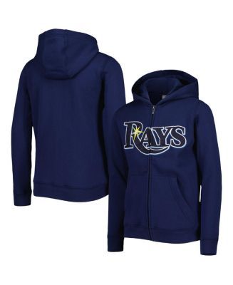 Outerstuff Big Boys and Girls Navy Tampa Bay Rays Wordmark Full-Zip ...