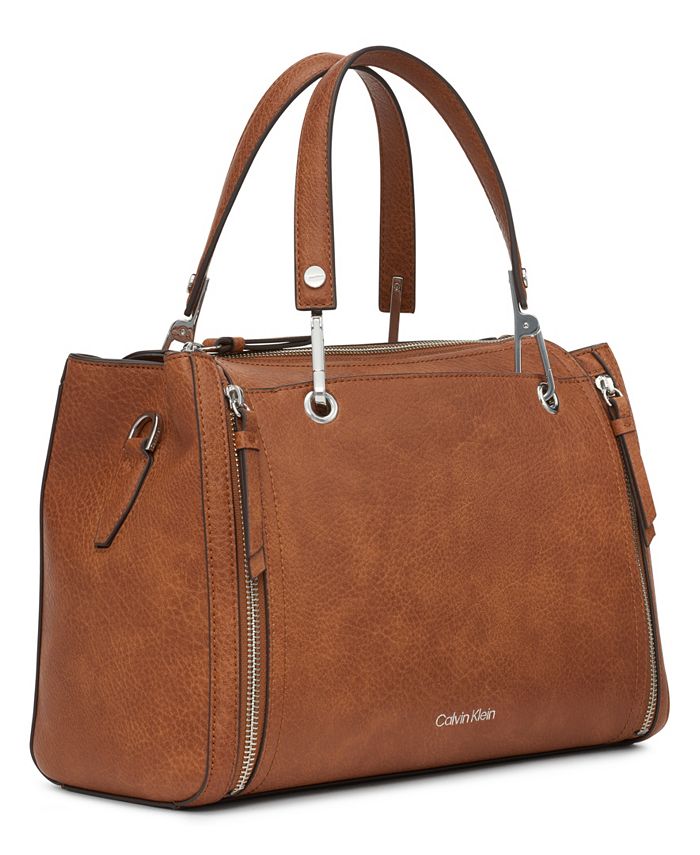 Calvin Klein Triple Compartment Top Zipper Satchel Macy's