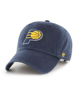 Men's Navy Indiana Pacers Team Logo Clean Up Adjustable Hat