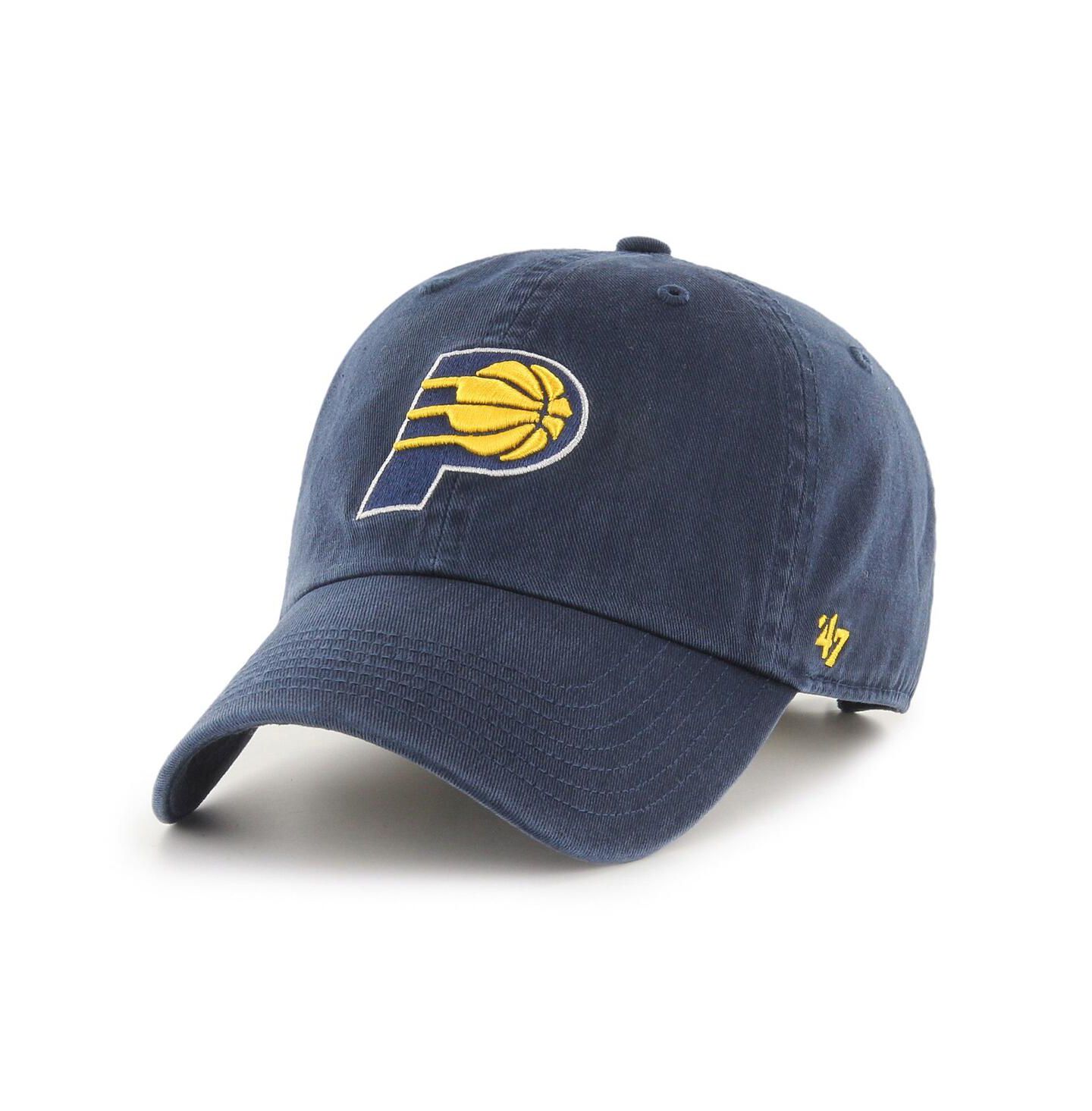 Мужская кепка '47 Brand Navy Indiana Pacers Team Logo Clean Up Adjustable Hat — фото 2