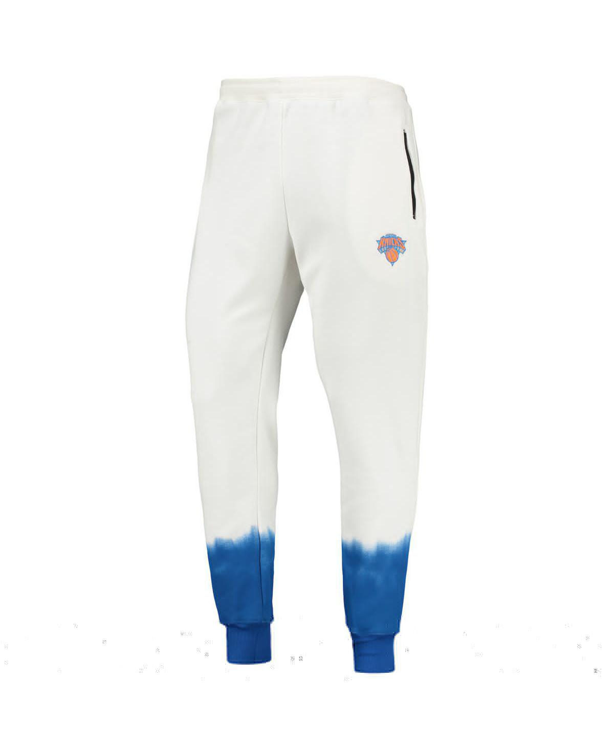 Shop Fisll Men's  Oatmeal New York Knicks Double Dribble Tie-dye Fleece Jogger Pants