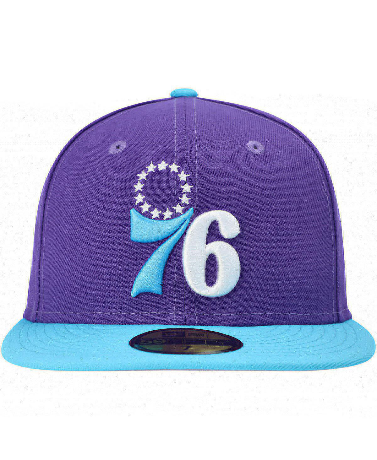 Men's New EraPhiladelphia 76ers Vice 59FIFTY Fitted Hat - Purple