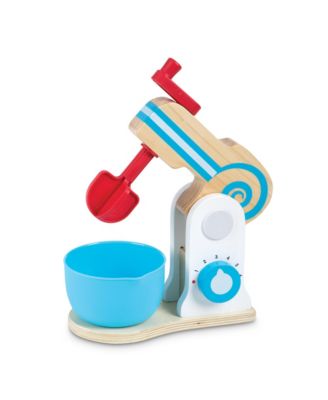 Melissa & Doug Wooden Make-a-Cake Mixer Set (11 pcs) - Play Food and Kitchen Accessories