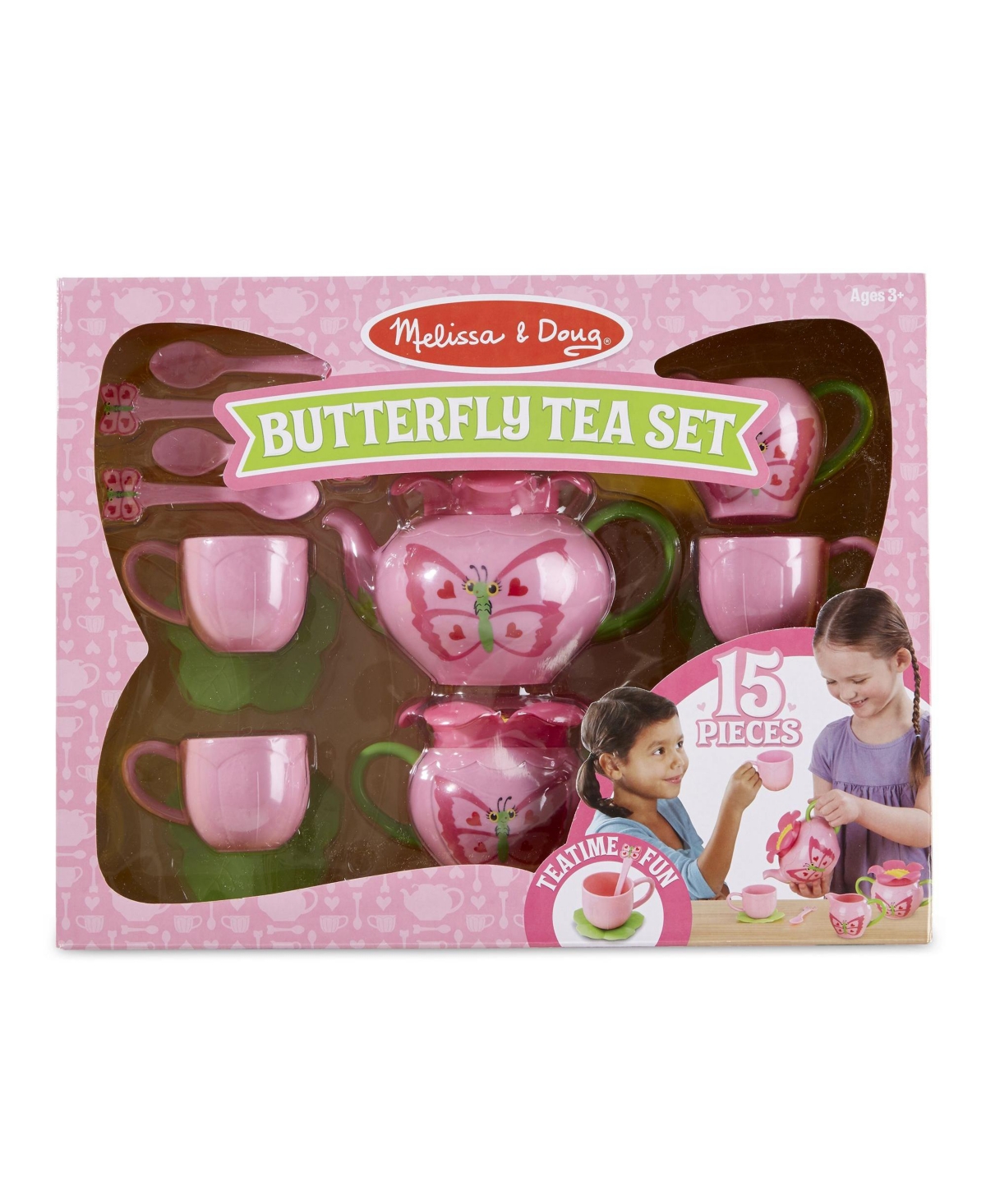 Melissa & Doug Butterfly Tea Set (15 Pcs) In Multi