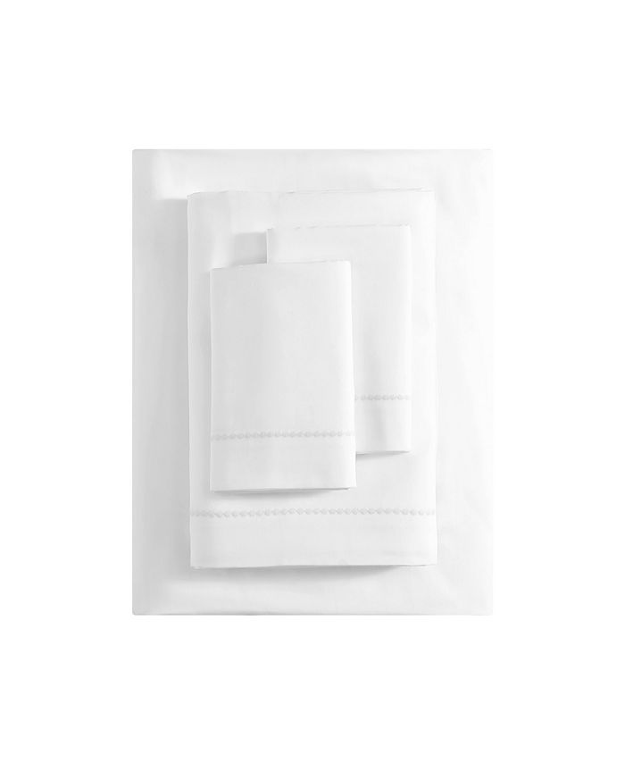 Vera Wang Simple Dot 300Thread Count Cotton Sateen 4 Piece Sheet Set