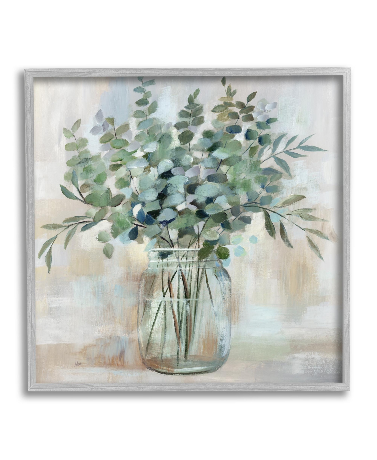 Stupell Industries Soothing Eucalyptus Botanical Arrangement Framed Giclee Art, 24" X 1.5" X 24" In Multi-color