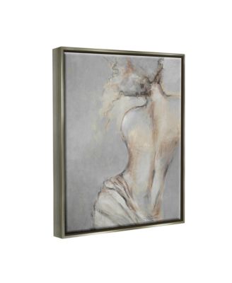 Traditional Portrait Nude Woman Framed Floater Canvas Wall Art, 25" x 1.7" x 31"