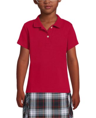 Girls Short Sleeve Feminine Fit Interlock Polo Shirt