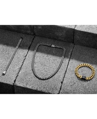 Men's Classic Curb Chain 24" Necklace in Blue-Plated Stainless Steel