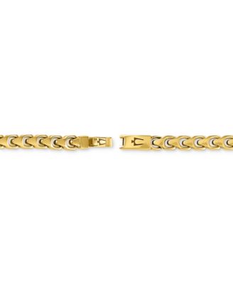 Men's Link Bracelet in Gold-Plated Stainless Steel