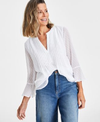 Macys white blouse on sale