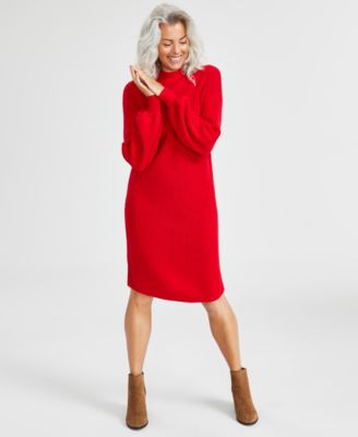 Women's Mock-neck Sweater Dress, Regular & Petite, Created for Macy's