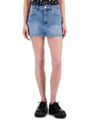 Tinseltown - Juniors' 5-Pocket Ultra Mini Denim Skirt