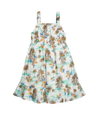Little Girls Tropical Pullover Style Sundress, Created For Macy's